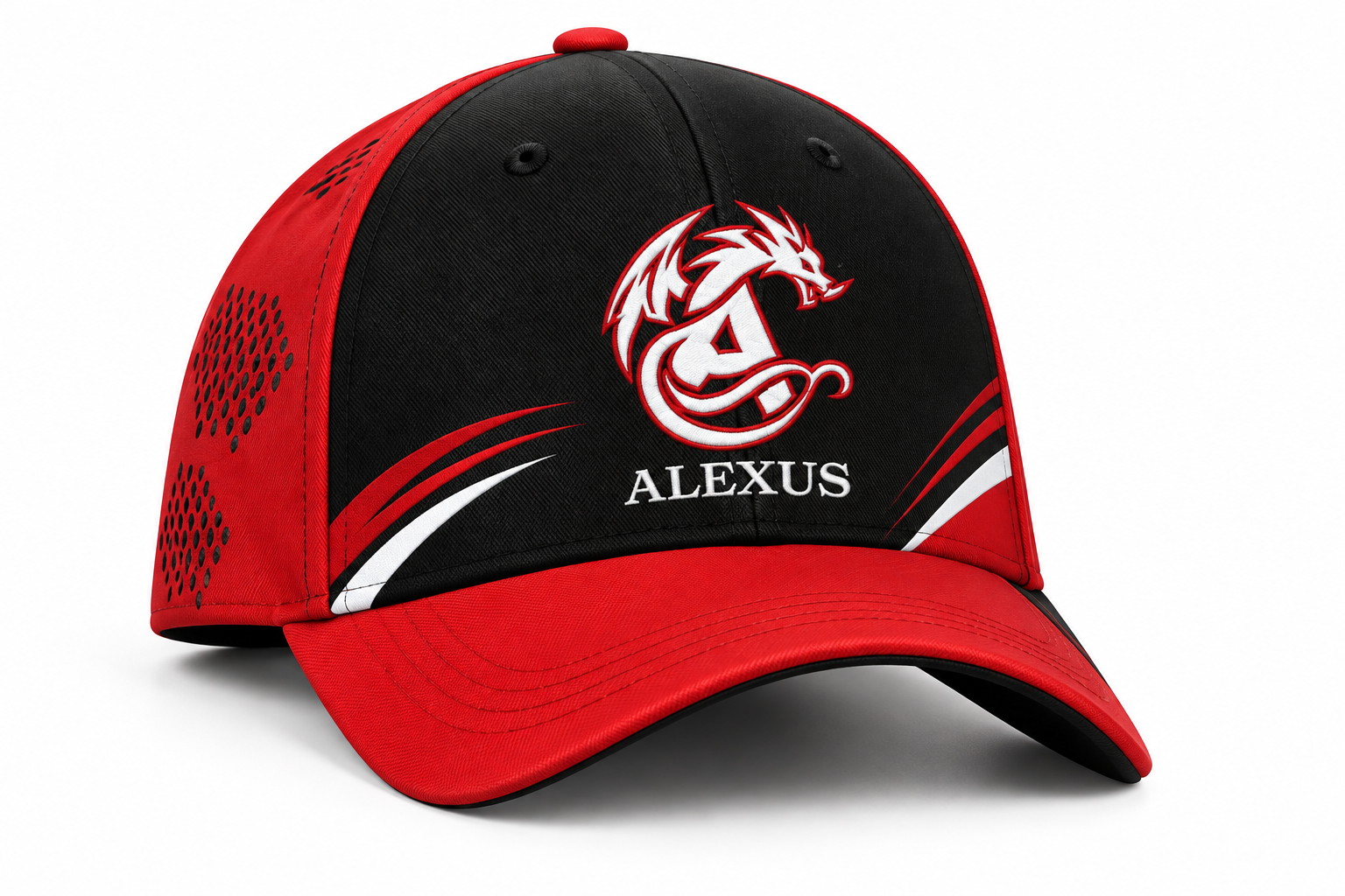 Gorra Alexus negra y roja